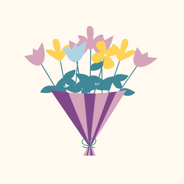 Bunter Blumenstrauß in Pastelfarben