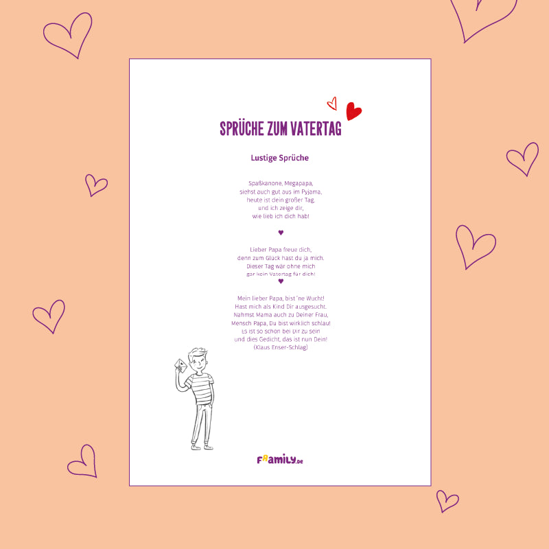 Sprüche zum Vatertag als kostenloser Download mit verschiedenen lustigen Sprüchen