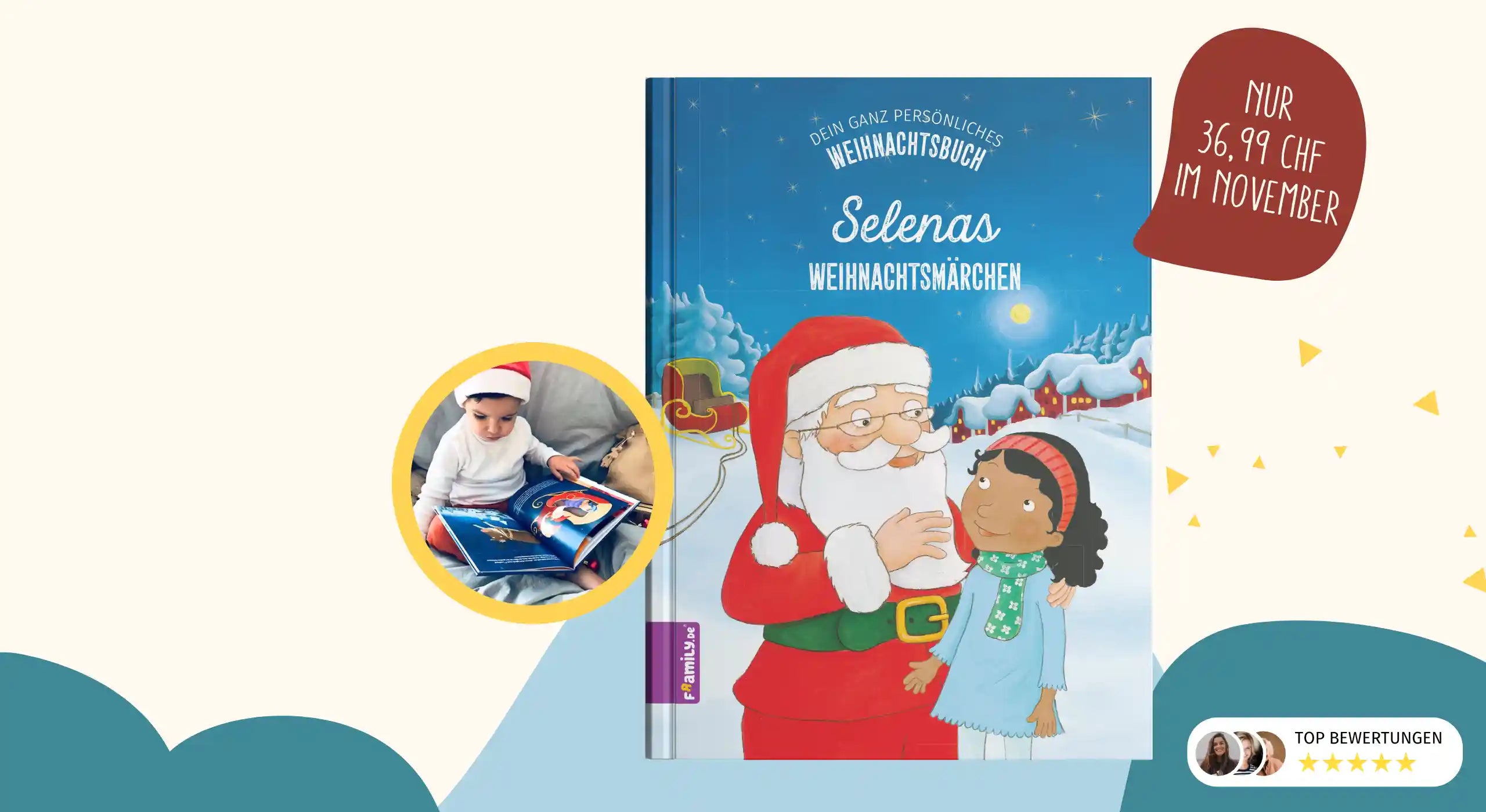 Buch des Monats November: Personalisiertes Weihnachtsmärchen für 36,99 CHF