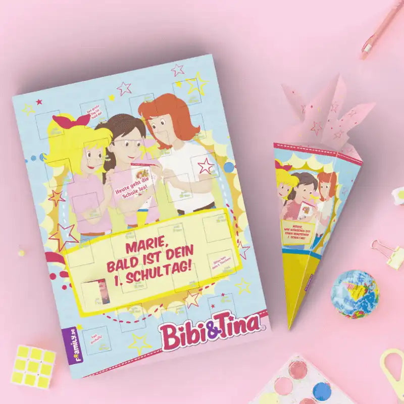 Schulstartkalender und Schultüte von Bibi & Tina