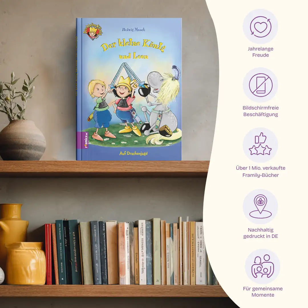 Vorteile: Jahrelange Freude, Bildschirmfreie Beschäftigung, Über 1 Mio. verkaufte Framily-Bücher, Nachhaltig gedruckt in DE, Für gemeinsame Momente