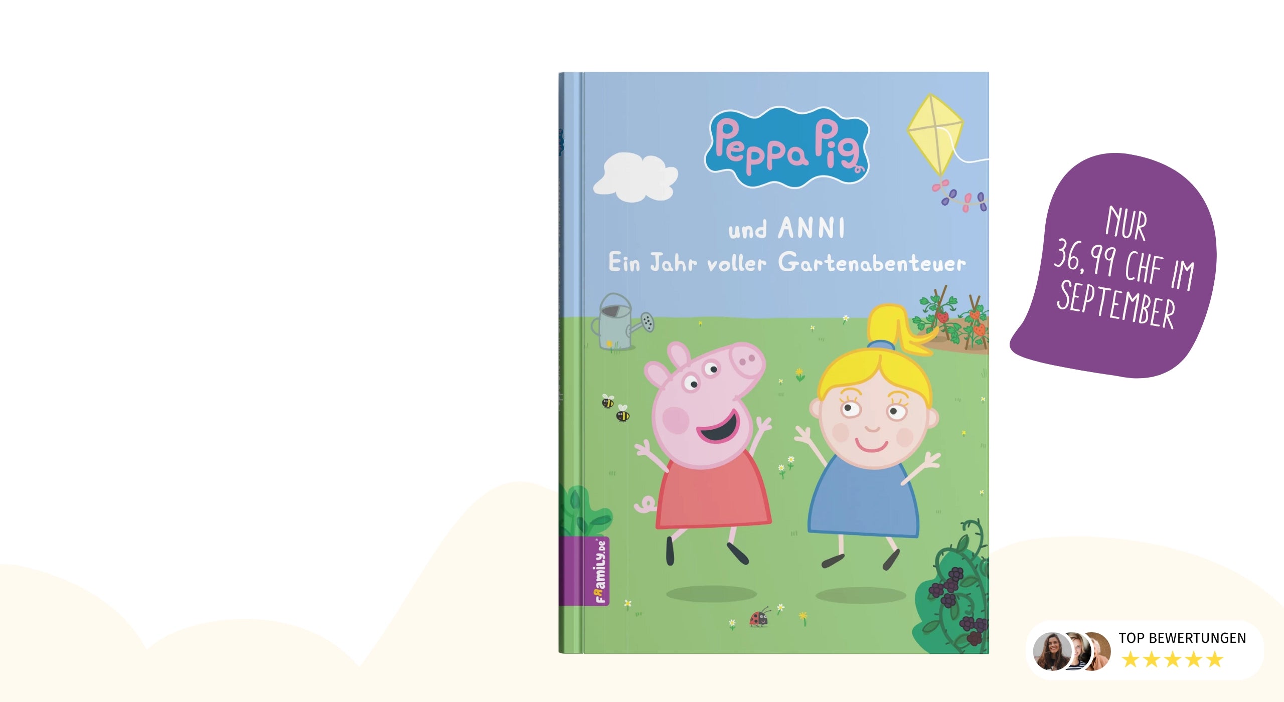 Buch des Monats September: Ein Jahr voller Gartenabenteuer - für nur 36,99 CHF im September
