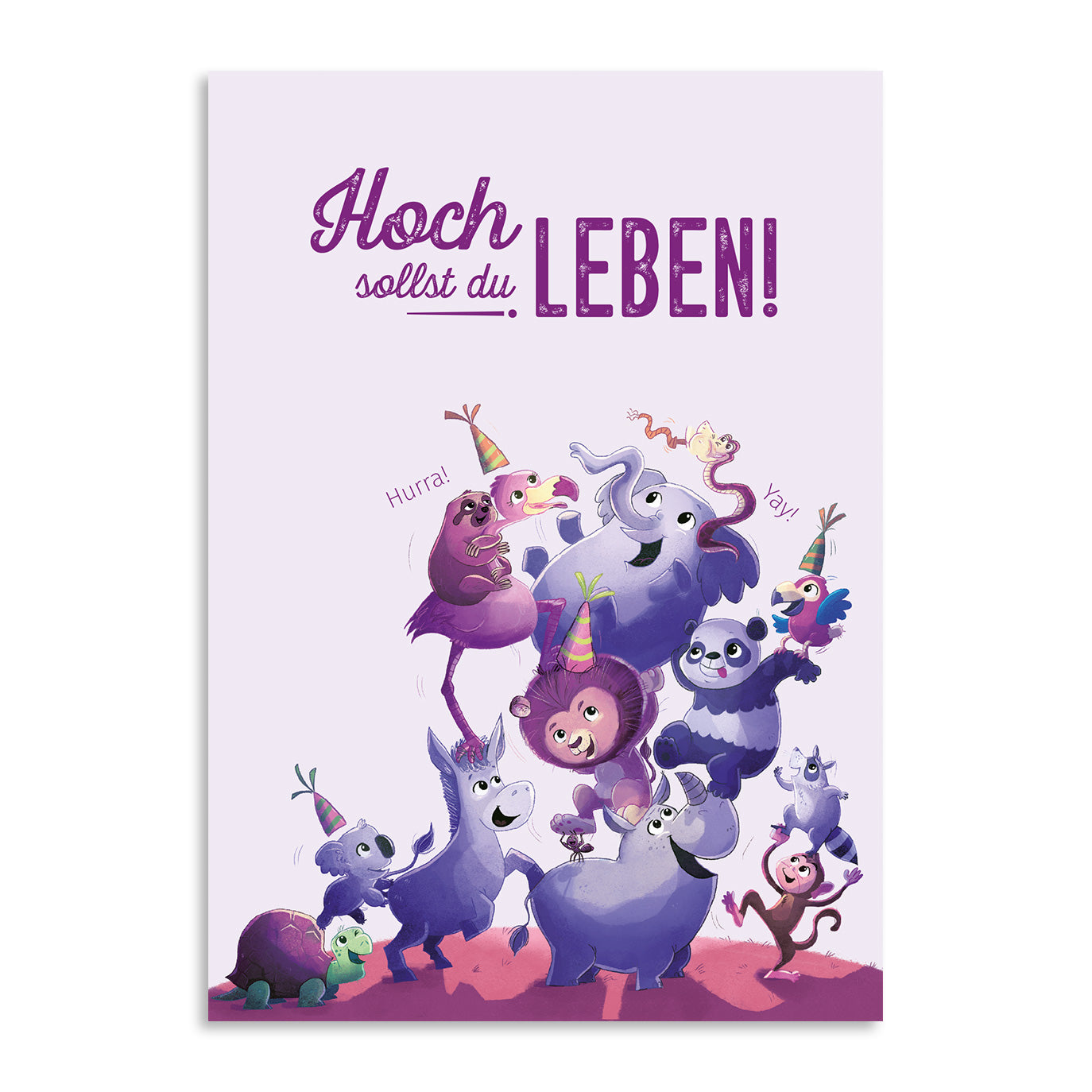 Grußkarte "Hoch sollst du leben!"