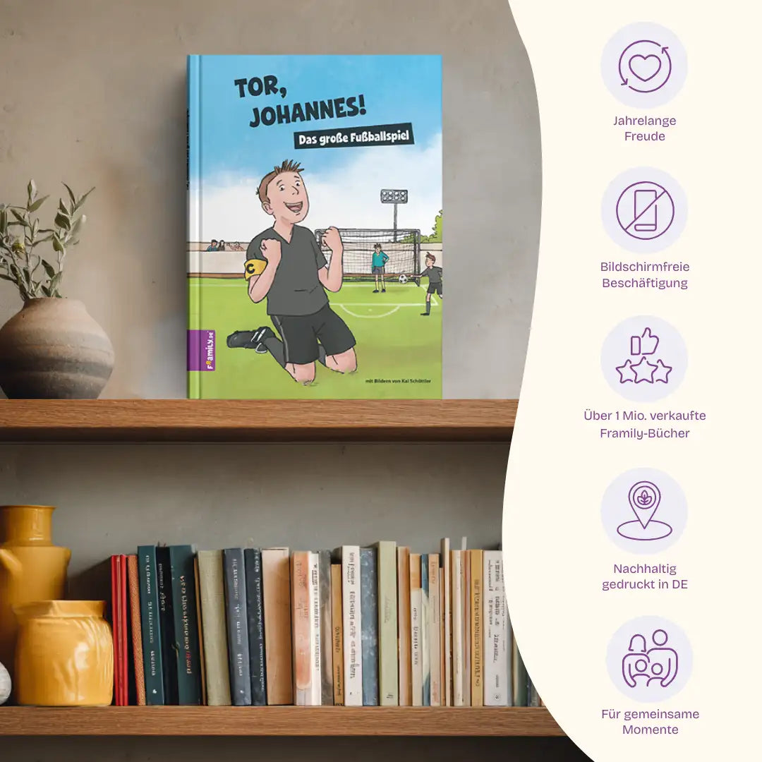 Vorteile: Jahrelange Freude, Bildschirmfreie Beschäftigung, Über 1 Mio. verkaufte Framily-Bücher, Nachhaltig gedruckt in DE, Für gemeinsame Momente