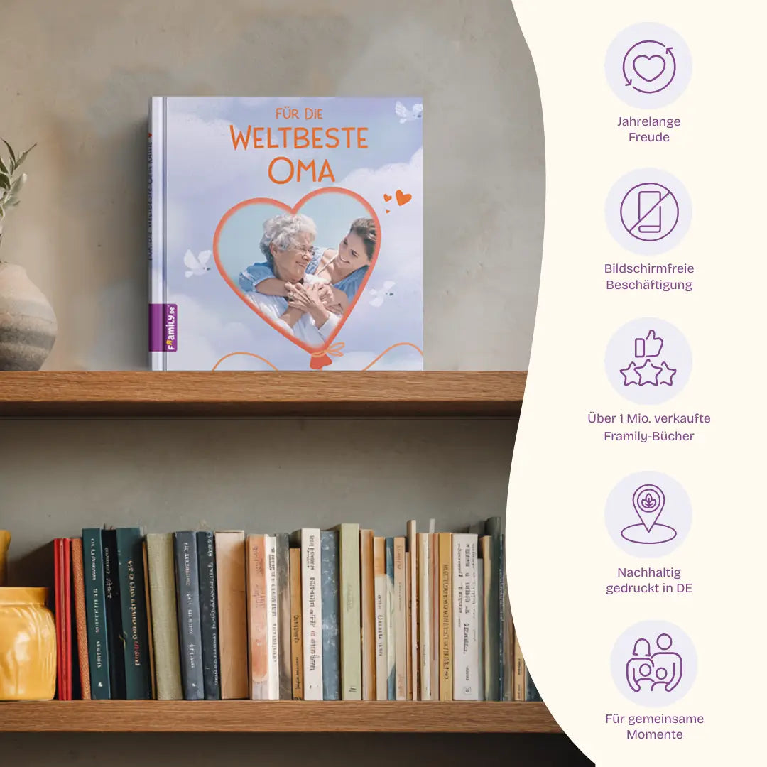 Vorteile: Jahrelange Freude, Bildschirmfreie Beschäftigung, Über 1 Mio. verkaufte Framily-Bücher, Nachhaltig gedruckt in DE, Für gemeinsame Momente